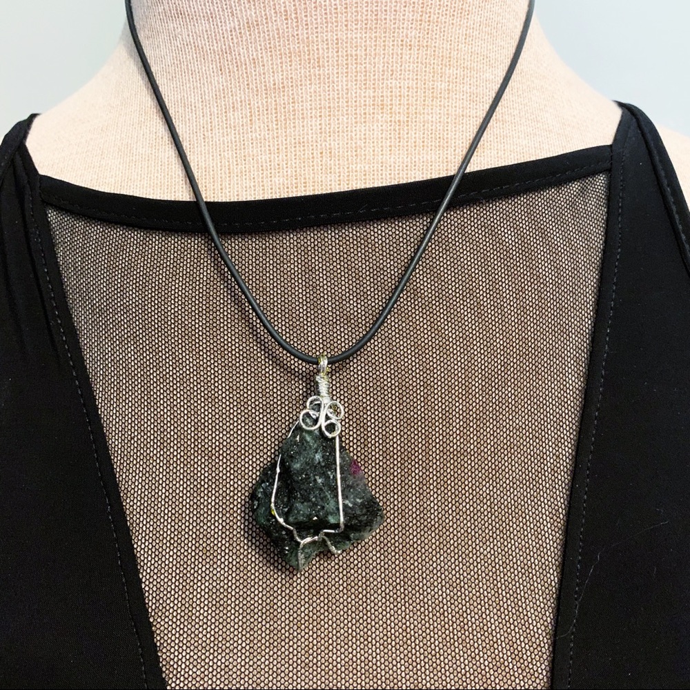 Handmade African Raw Gemstone necklace